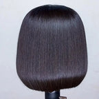 100% Human Hair Wig Glueless Braided Closure Hd Lace Frontal Wig Pre Cut Vietnamese Straight Short Bob Lace Front Wig for Women