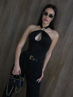 Balitops Sexy Basic Knit Hollow Out Tank Tops Women Vest Pullovers Metal Ring Camisole Sleeveless Skinny Knitted Bodycon Tops