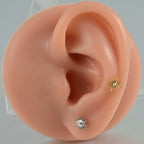 ASTM F136 Solid Titanium Internally Threaded Cross Cz Cartilage Earrings Stud Helix Tragus Lobe Piercing Labret Lip Ring Jewelry