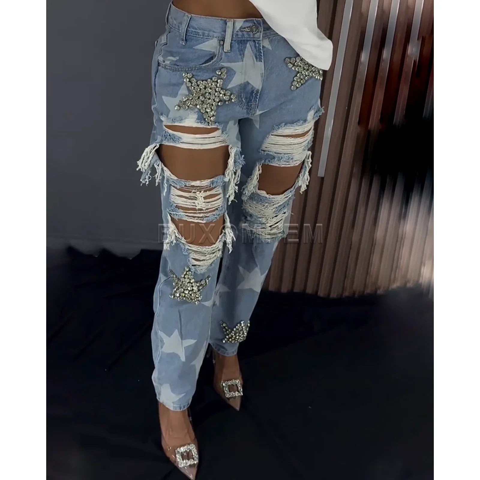2025 Wide Leg Loose Jeans Female Streetwear Style Fashion Baggy Pants Women's New Stylish Full Length Straight Pant Outwear