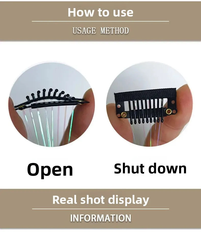 6-Piece Set BB Clip Tinsel Hair Metal Laser Gold Thread PET Laser Thread Highlighting Cross-Border Hair Accessories