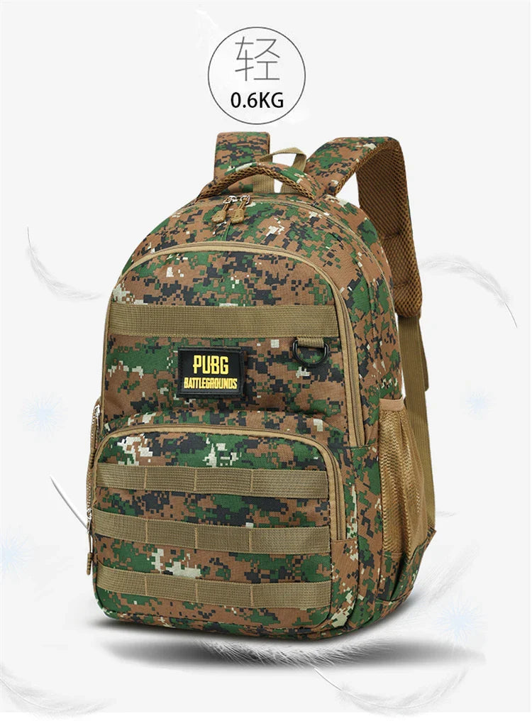 Camouflage Tactical Backpack for Men Large Capacity Outdoor PUBG Style Waterproof Travel School Bag Multifunctional for Daily Us