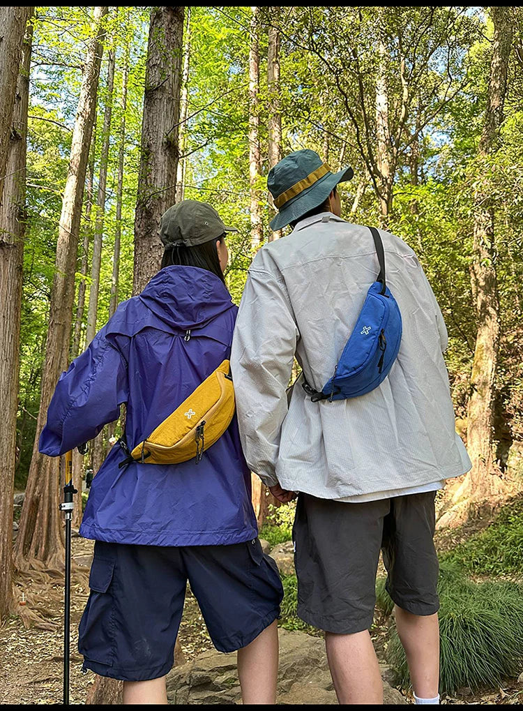 Casual Waterproof Chest Bags Large Capacity Crossbody Bags Korean Fashion Waist Bag Fanny Pack for Women Men's Travel Bag Banana