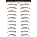 4D Hair-Like Eyebrow Stickers Waterproof Eyebrow Tattoo Water Transfer Eye Brow Enhancer Long Lasting Korean Cosmetics