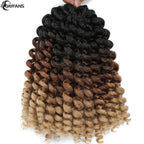 1- 5 Packs 8 inch Jumpy Wand Curl Jamaican Bounce Crochet Hair Natural Black Wand Curls Crochet Hair Short Curly Crochet Braids