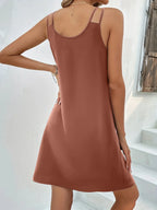 2024 New Summer Fashion Solid V Neck Hollow Dress Women's Double Straps Elegant Bodycon Sleeveless Vestidos