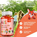 Children's Intelligence Supplement Gummies, Containing Vitamin D, OMEGA + Calcium, Support Attention, Memory, Brain Health