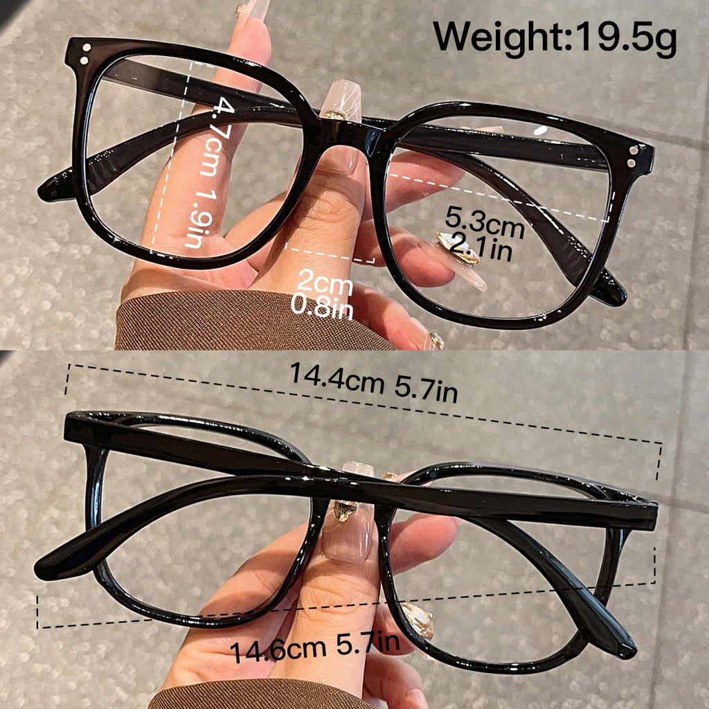 1Pc/3Pcs/4Pcs/6Pcs European and American Classic Popular Square Frame Glasses Set Men's and Women's Fashion Glasses