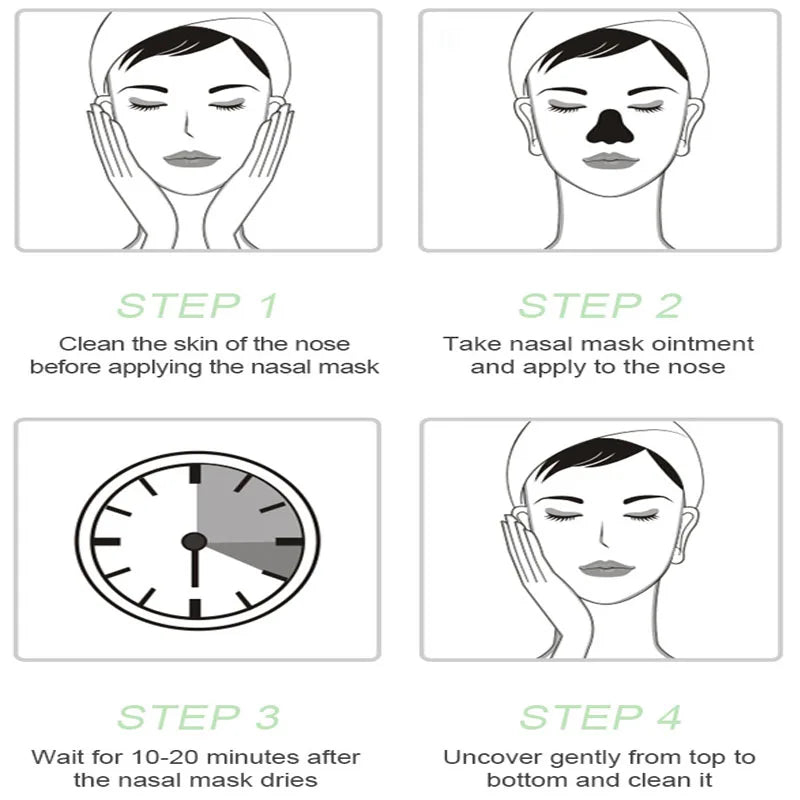 Blackhead Remover Mask Bamboo Charcoal Shrink Pores Acne Black Head Removal Cream Nose Cleansing Black Peel Off Masks Skin Care