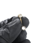 1PC Titanium Christina Piercing Flower Vertical Hood Intimate Piercing Gold Color Sexy Belly Rings Surface Jewelry for Men Women