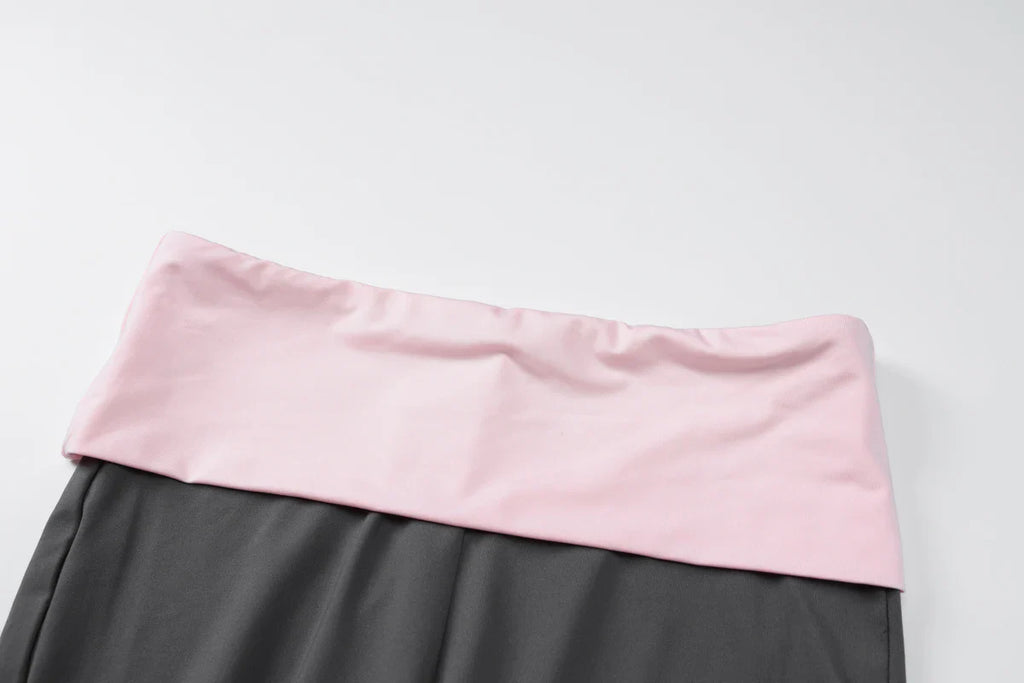 Dulzura Women'S Sexy Casual 2 Piece Pants Set Long Sleeve Letter Print Bodycon Crop Top And Flare Pants Matching Set Streetwear