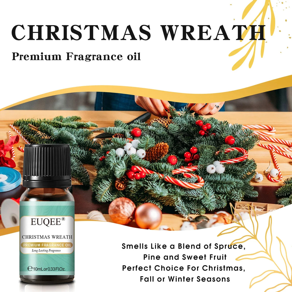 EUQEE 10ML Men's Fragrance Oil For Car Diffuser,Making Candle Leather Forest Pine Coffee Cake Cedarwood Bay Rum 1pcs/3pcs/6pcs