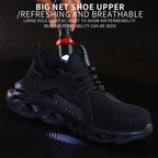 48 Size Steel Toe Cap Light Breathable Sneaker For Men Unisex Work Safety Shoes  Anti-smash And Anti-puncture Safety Sneakers