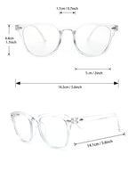 1PC/2PCS Fashion Pentos Plastic Frame Anti-Blue Light Clear Glasses For Daily Office Reading Life Eye Protection Accessories.