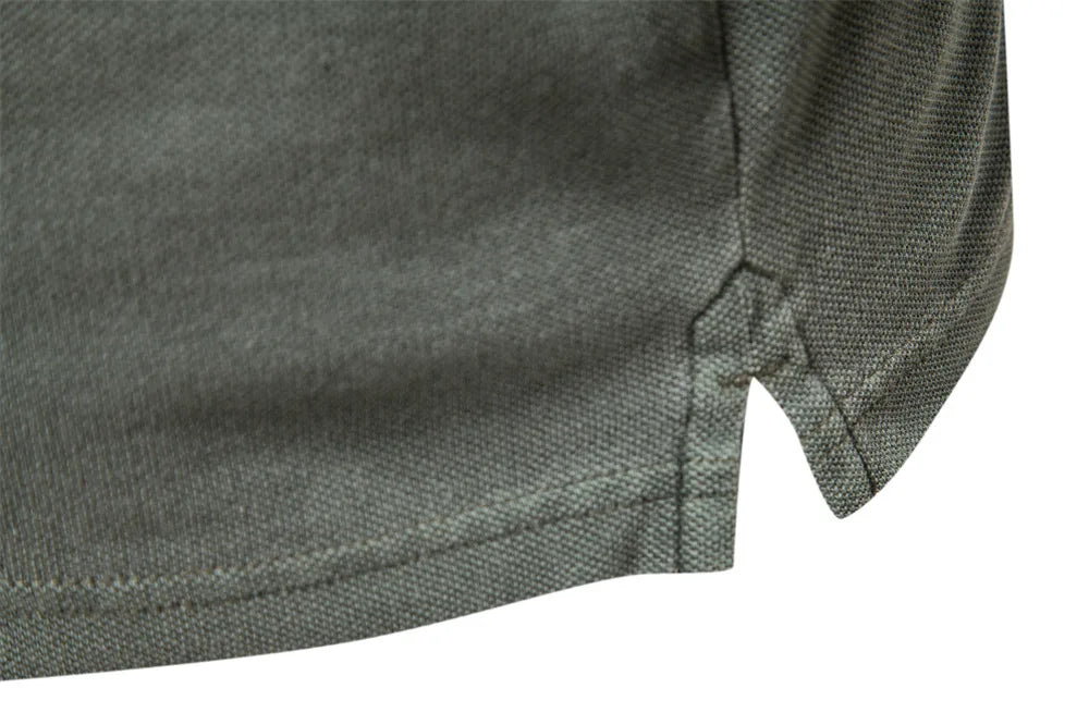 2025 Men's Slim Fit Cotton Polo Shirt - Stylish Lapel Design for Casual & Business Golf Wear