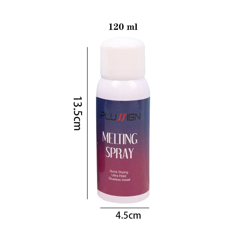 120Ml Lace Melting Spray Seamless Finish Glue Spray Wig Melting Spray & Hair Adhesive For Lace Wigs Strong Invisible Lace Glue