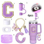 6PCS Cup Accessories Set for Stanley Cup  40oz tumbler with handle Including Silicone Straw Topper and Boot, Spill Proof Stopper