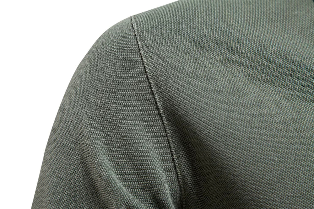 2025 Men's Slim Fit Cotton Polo Shirt - Stylish Lapel Design for Casual & Business Golf Wear