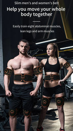 Abs Belt Abdominal Trainer EMS Muscle Stimulation Electric Exerciser Toning Belts For Leg Arm Workout Fitness Home Gym Equiment