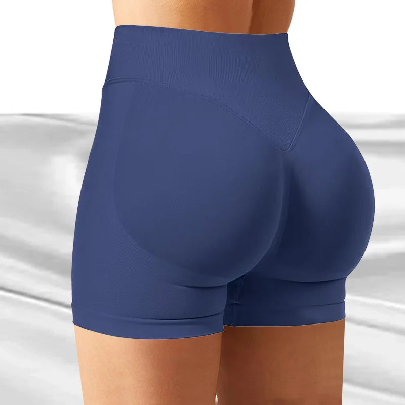 4.5'' Impact Shorts Seamless Low Ribbed Waistband Gym Shorts Scrunch Bum Yoga Shorts Booty High Stretch Running Bike Shorts