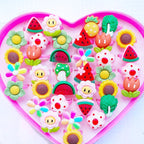 10pcs/lot Children's Cartoon Rings Candy Flower Animal Bow Shape Ring Set Mix Finger Jewellery Rings Kid Girls Toys Anillo