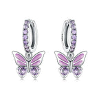 Earrings For Women Silver 925 Fashion Butterfly Snowflake Earrings Cubic Zircon Ear Studs Silver 925 Original Jewelry Gifts