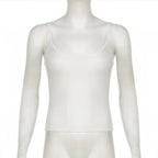 Basic Solid Camis Summer Casual Sleeveless Spaghetti Strap Top Women Harajuku All-match Cropped Tops y2k Vintage Clothing