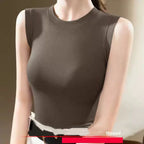 1pcs Spring Summer Women Knitted Tank Tops Girl Thin Tops Lady Basic Casual Tank Tops Round Collar Tees Sleeveless Top M~3XL
