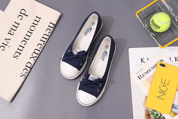 Canvas Small White Shallow Cut Summer Flat Sport Casual Ladies Soft Sneakers Platform Zapatillas De Mujer Tenis Women Luxury