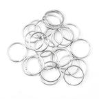 20/100pcs Stainless Steel Polished Key Ring Key Chain 25mm Round Flat Round Split Keychain Metal Blank Circle For DIY Findings