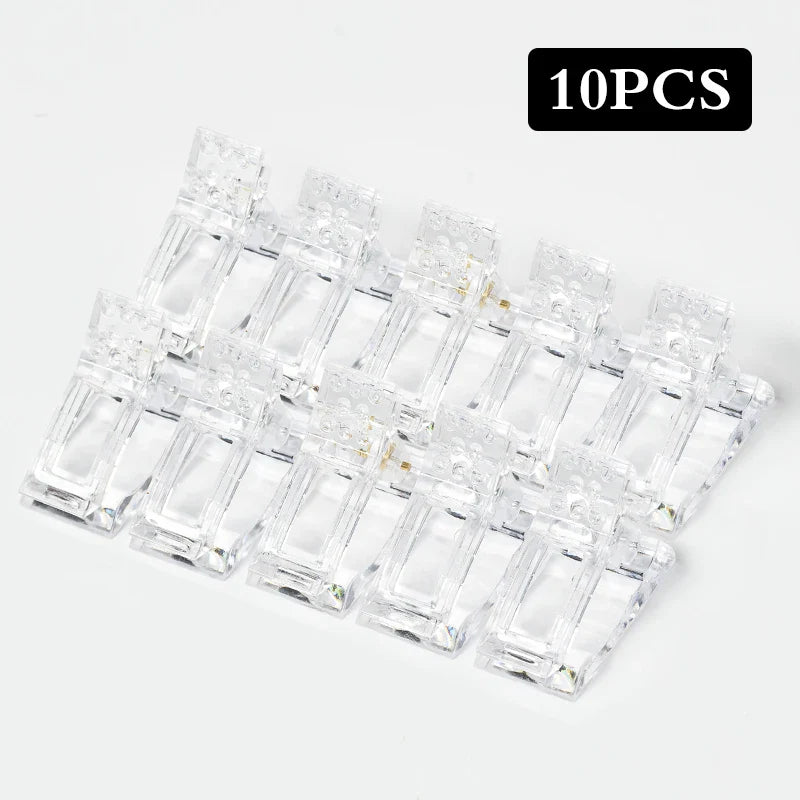 Acrylic Nail Clip Transparent Gel Quick Building Nail Tips Clips Fingernail Extension UV Clamps Manicuring Art Builder Tools Set