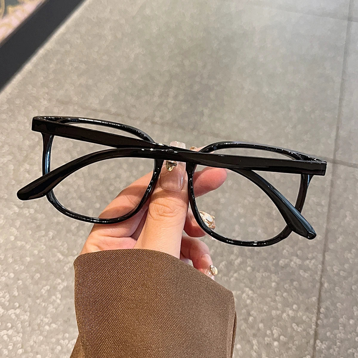 1Pc/3Pcs/4Pcs/6Pcs European and American Classic Popular Square Frame Glasses Set Men's and Women's Fashion Glasses