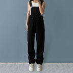 2023 Summer Black Jumpsuit Women Loose Dungarees Overalls Wide Leg Women Long Jumpsuit Ladies Overalls For Women