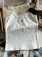 Cute Animal Embroidery Tank Tops Women Summer Lace Trim Cotton Sleeveless Camisole Vests Solid Vintage Sweet Slim Crop Top Y2k