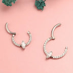 ASTM F136 Titanium Nose Rings Septum Piercing 16G Marquise Earring Helix Daith Piercing Punk Implant Grade Titanium Body Jewelry