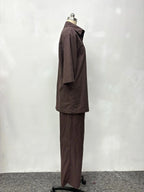 Cotton Linen Set Women Spring Summer Loose Oversize Long Sleeve Shirt Long Pants 2 Piece Sets Casual Office Ladies Trousers Suit