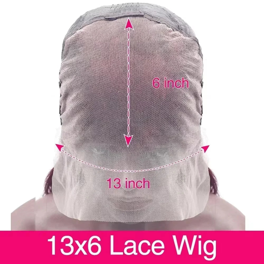 30Inch Burgundy Bone Straight 99J Colored 13x4 Lace Front Wig Human Hair 13x6 HD Transparent Lace Frontal Wigs For Women