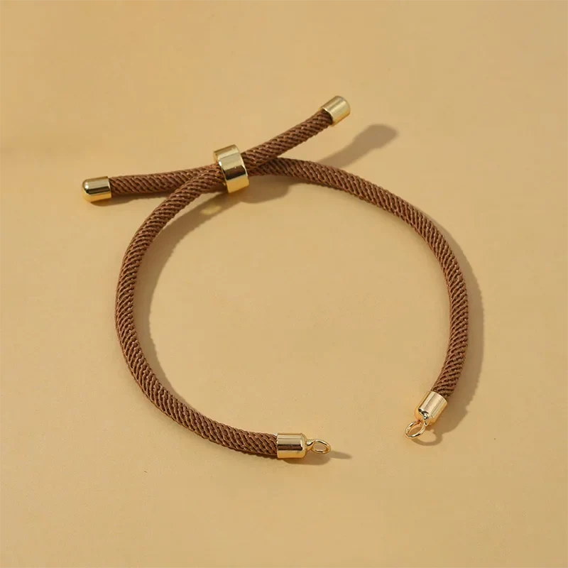 10Pcs Twisted Nylon Cords Bracelet Adjustable Extension Tail Chain Connector For DIY Handmade Jewelry Making Accessories