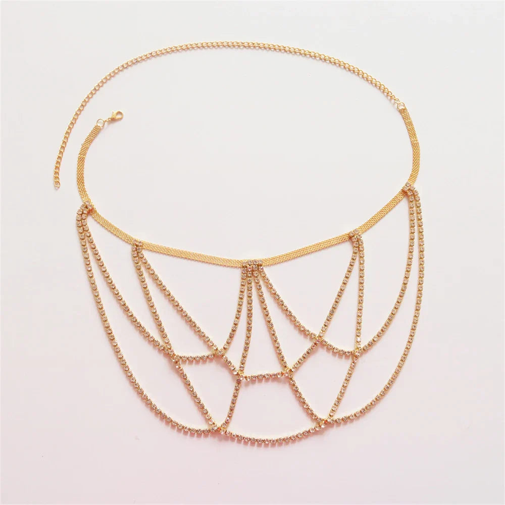 1pc Rhinestone Elasticity Sexy Leg Thigh Chain Body Jewelry for Women Night Club Crystal Leg Body Chain Accessories Gift