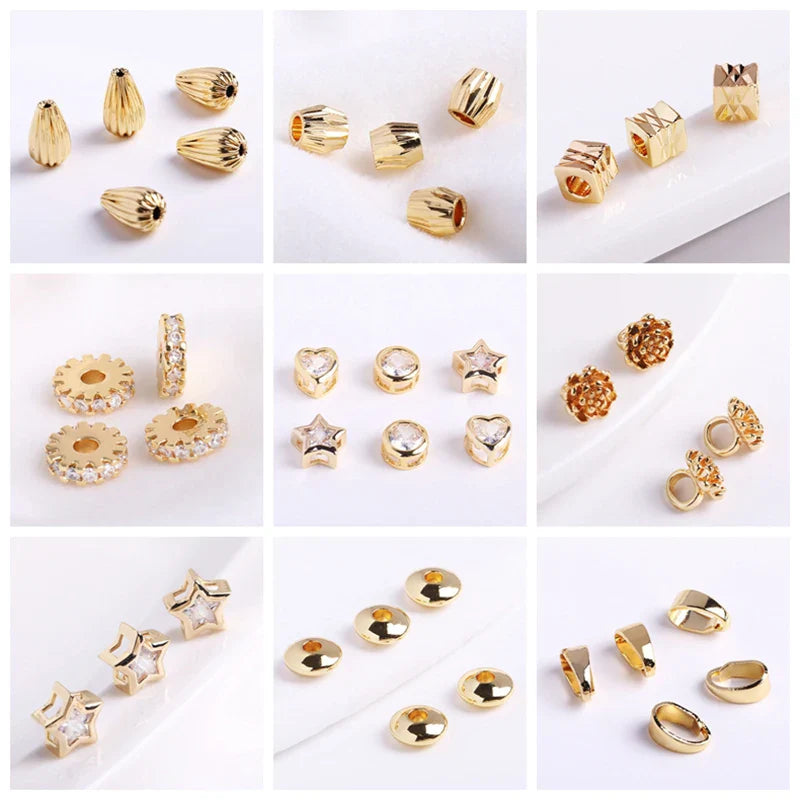 18K Gold Plated Split Rings Connecting Ring Brass Open Jump Rings Accessories For Jewelry DIY Jewelry Material Wholesale