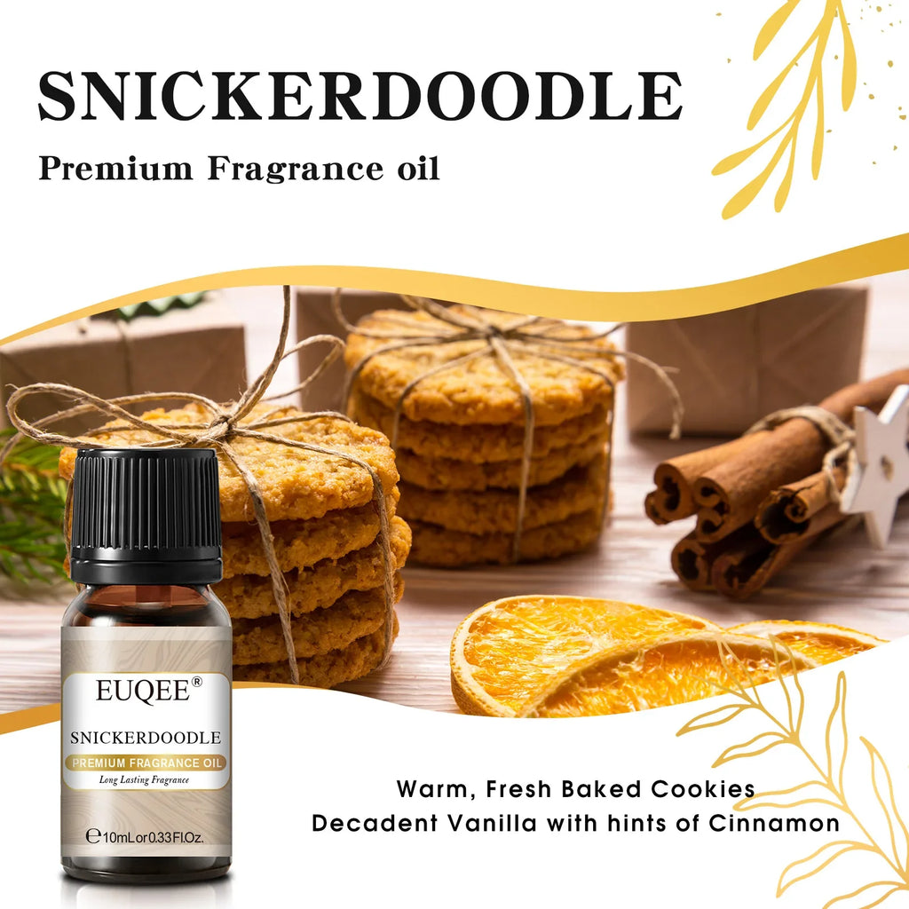 EUQEE 10ML Men's Fragrance Oil For Car Diffuser,Making Candle Leather Forest Pine Coffee Cake Cedarwood Bay Rum 1pcs/3pcs/6pcs