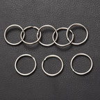 20/100pcs Stainless Steel Polished Key Ring Key Chain 25mm Round Flat Round Split Keychain Metal Blank Circle For DIY Findings