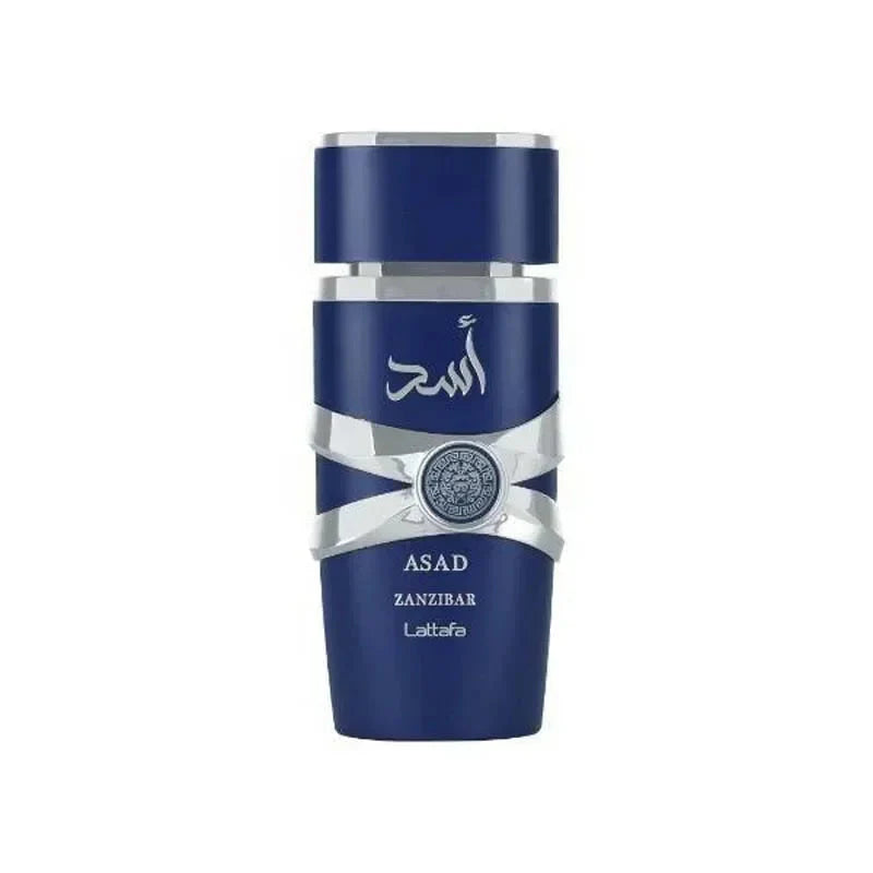 Asad Zanzibar by Lattafa for Men Eau de Parfum Spray 3.4 Oz 100 Ml Fresh, Spicy, Vanilla, Coconut,  New in Box