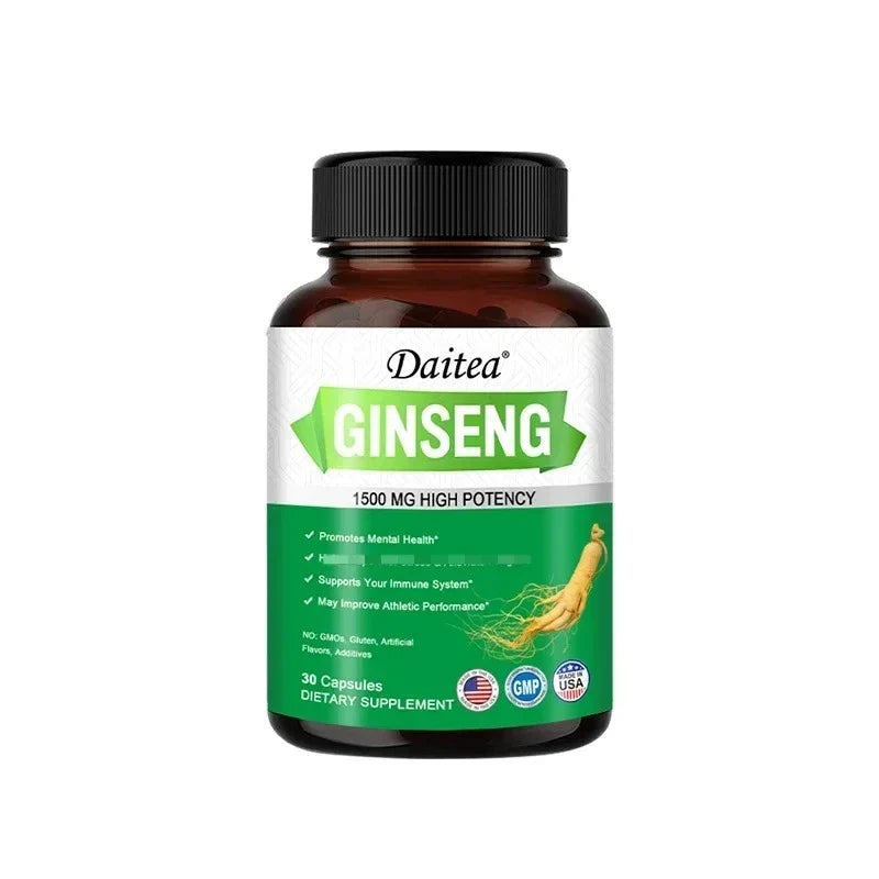 Energy Supplement - Ginseng Extract, Enhances Physical Energy, Memory and Immune System, and Refreshes The Mind