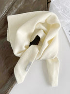 British Korean Style Niche Wool Knitted Triangular Scarf Women Headscarf Knitted Scarf Multi-functional Warm Knitted Scarf