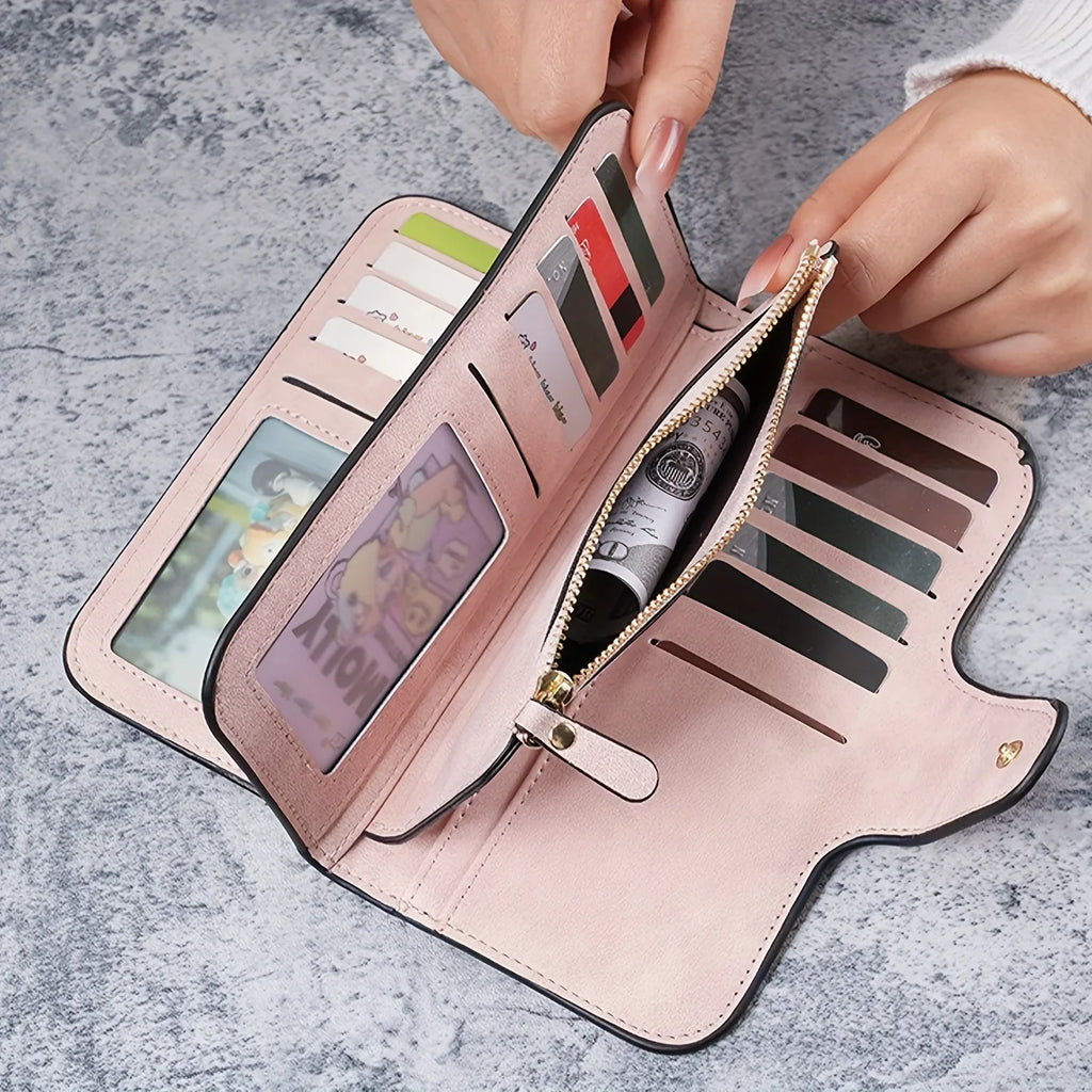 1pc Personalized Photo Custom Women's Long Wallet Custom Picture Coin Purse with Zipper Multi-Card Slot Multifunction Card Hold