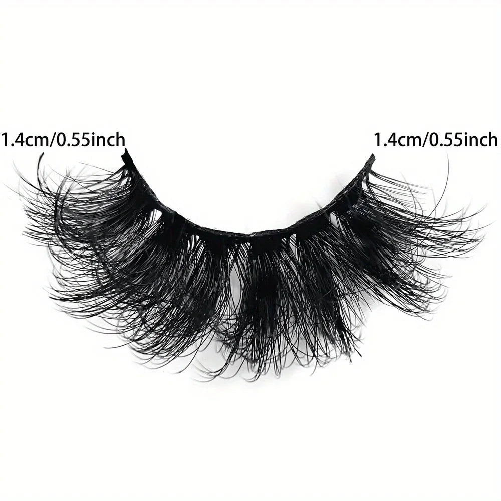 21 Pairs 3-Pack Fake Lashes Fluffy Russian Strip Lashes 3D Fake Lashes Makeup Messy False Eyelashes Fluffy Thick Lashes
