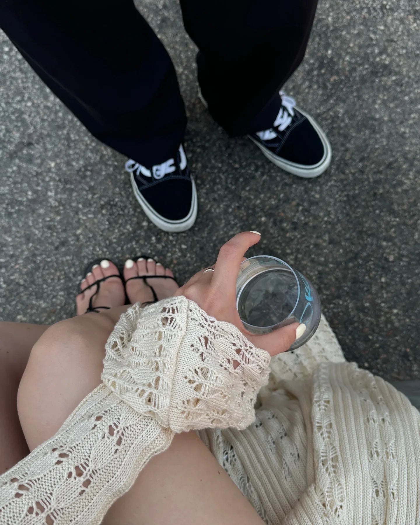 DSMTRC 2025 Holiday Knitted See-throught Cardigan Dress V Neck Long Flare Sleeves Leisure Long Trendy Single Breasted Autumn