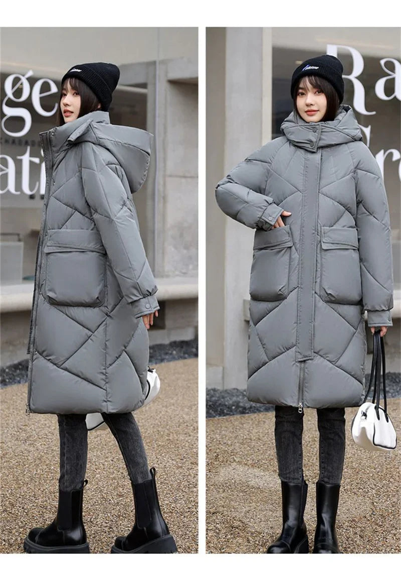 20 degrees Winter Women long Parkas Jackets Casual Hooded Thick Warm Windproof Parkas Coat Fashion Female outwear Long parkas