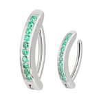 ASTM F136 Titanium PIERC Reverse Curved Clicker Navel Barbell Shiny CZ Sexy Belly Button Rings Bellybutton Sexy Piercing Jewelry